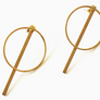 Meridian brass jacket earrings