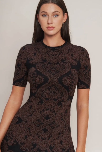 Jacquard sweater midi dress