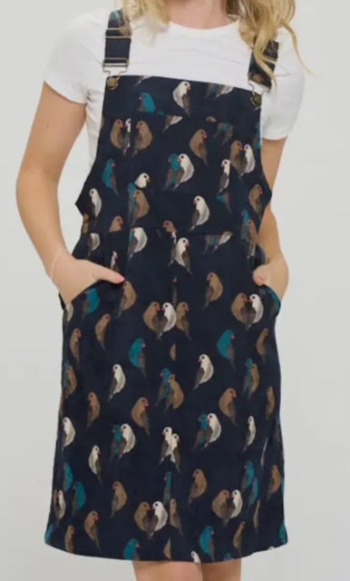 parrot overall dress