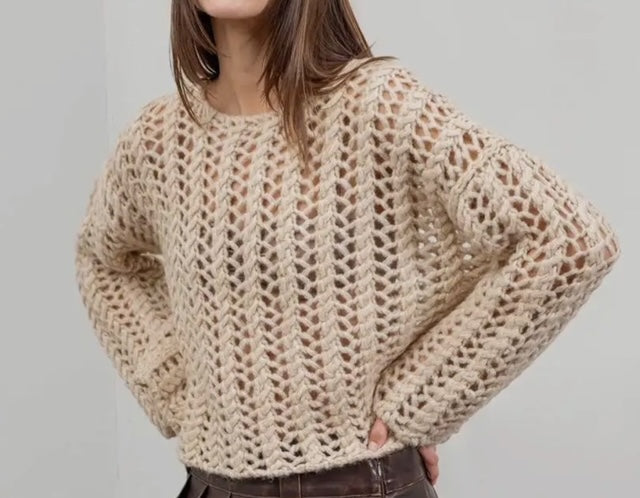 Open knit  sweater