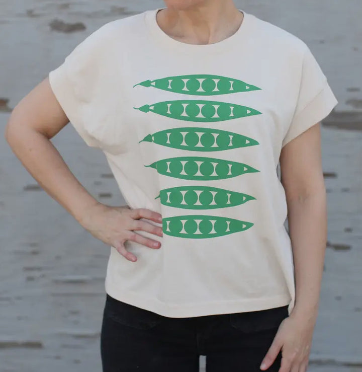 Green peas in a pod  print shirts