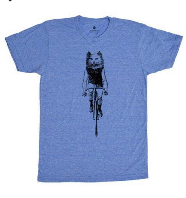 Cat riding bike