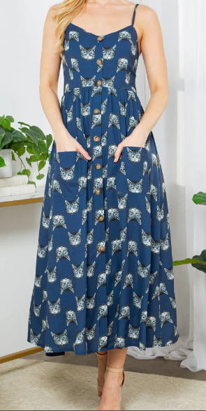 Cat midi dress