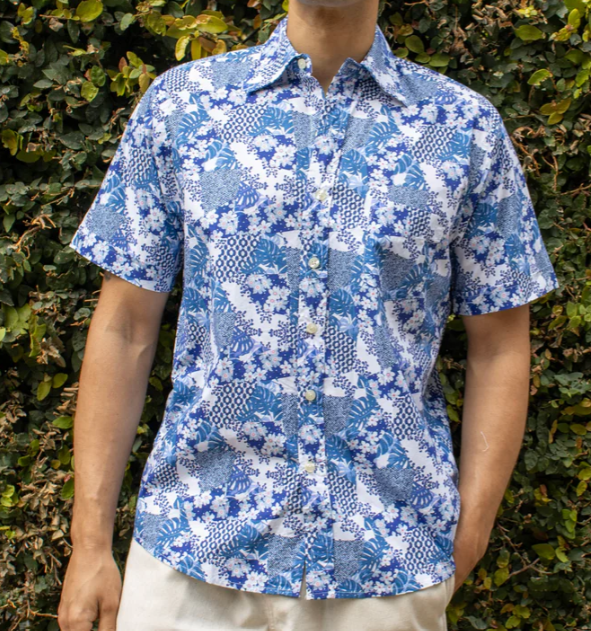 Blue safari shirts