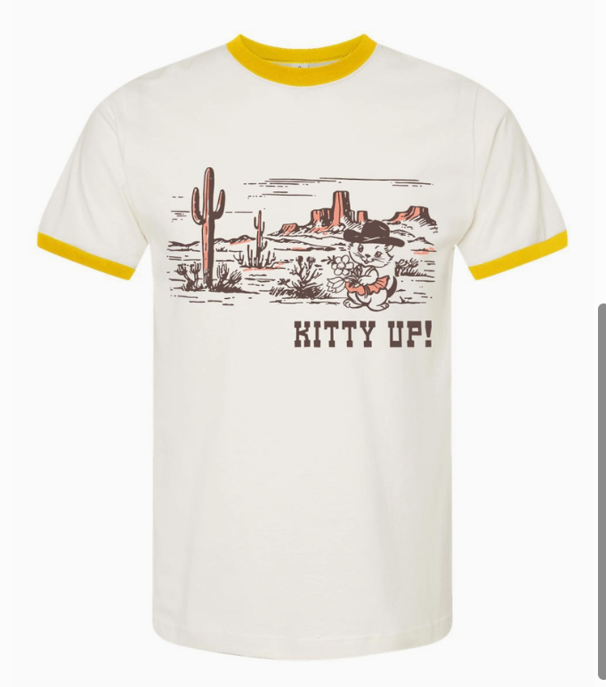 Kitty up ringer tee