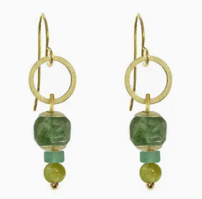 Bite olive earring