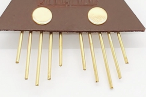 Brass sun burst earring