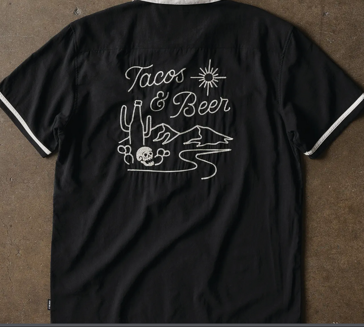 Taco and Beer button up shirts with embroidery