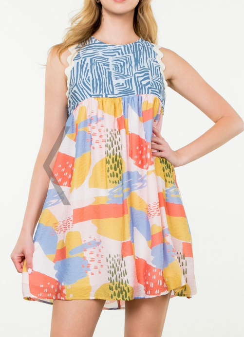 Print sleeveless dress