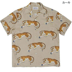 Japanese tiger open neck shirts