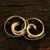 Swirl brass earring